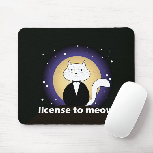 Tapete de Rato/Mousepad of Cat - License to Meow Muismat (Met muis)