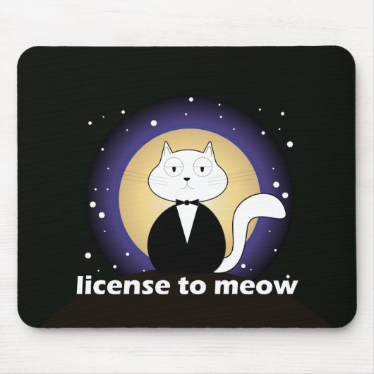 Tapete de Rato/Mousepad of Cat - License to Meow Muismat (Voorkant)