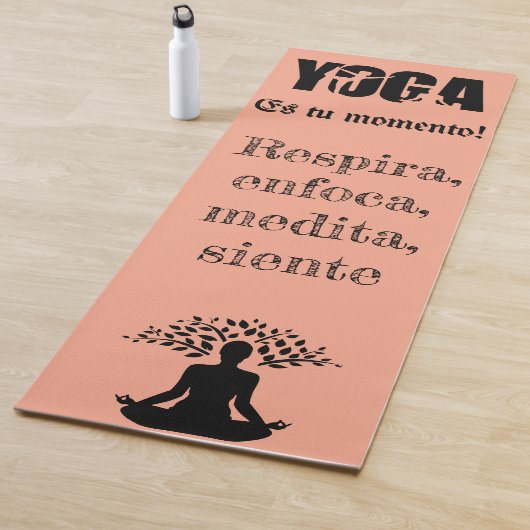 Tapete de yoga con frase motivacional yogamat (In situ)