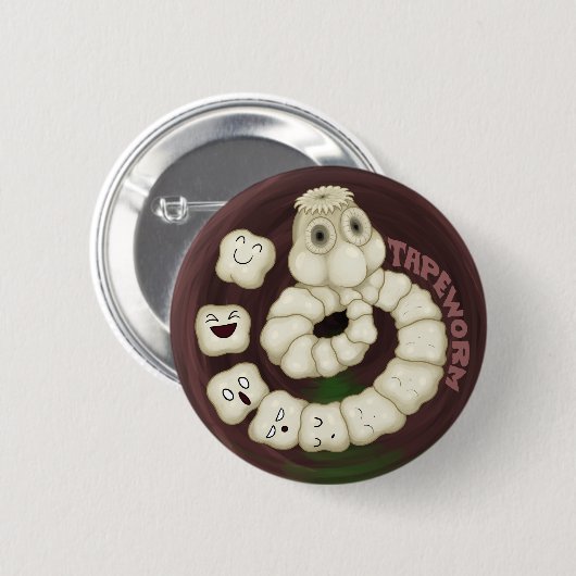 Tapeworm Button door bogleech.com (Voorkant /achterkant)