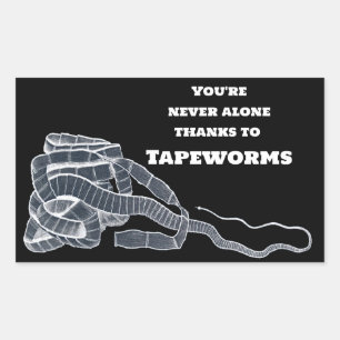 Tapeworm en jij rechthoekige sticker