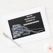 Tapeworm en jij rechthoekige sticker (Envelop)