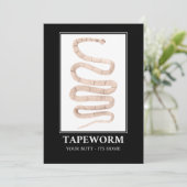Tapeworm je maar thuis kaart (Staand voorkant)