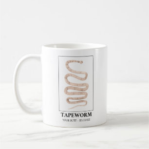 Tapeworm je maar thuis koffiemok