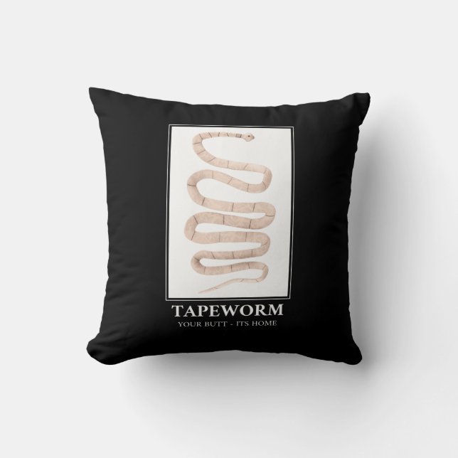 Tapeworm je maar thuis kussen (Voorkant)