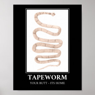 Tapeworm je maar thuis poster