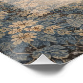 Tapijt Blauwe Toile bruidstafel zitplaatskaart Perfect Poster (Hoek)