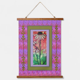 Tapijt - Eenvoudige Echinacea Hangend Wandkleed
