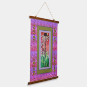 Tapijt - Eenvoudige Echinacea Hangend Wandkleed (Gebogen)