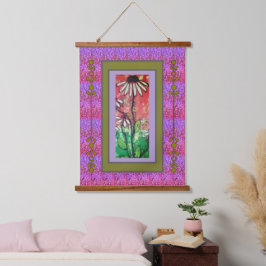 Tapijt - Eenvoudige Echinacea Hangend Wandkleed