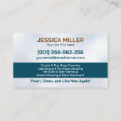 Tapijt- en stofferingsreinigingsdiensten visitekaartje (Achterkant)