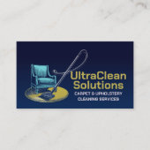 Tapijt- en stofferingsreinigingsdiensten visitekaartje (Voorkant)