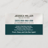Tapijt- en stofferingsreinigingsdiensten visitekaartje (Achterkant)