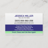 Tapijt- en stofferingsreinigingsdiensten visitekaartje (Achterkant)