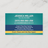 Tapijt- en stofferingsreinigingsdiensten visitekaartje (Achterkant)