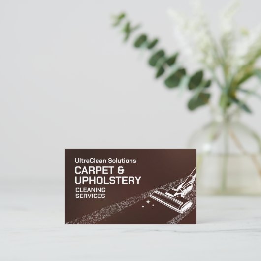 Tapijt- en stofferingsreinigingsdiensten visitekaartje (Staand voorkant)