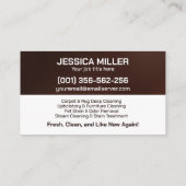 Tapijt- en stofferingsreinigingsdiensten visitekaartje (Achterkant)