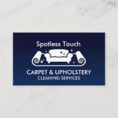 Tapijt- en stofferingsreinigingsdiensten visitekaartje (Voorkant)