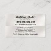Tapijt- en stofferingsreinigingsdiensten visitekaartje (Achterkant)