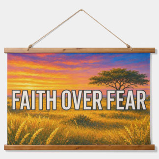 Tapijt Faith Over Fear Hangend Wandkleed