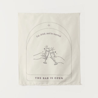 Tapijt Huwelijksbar Bord Wandkleed