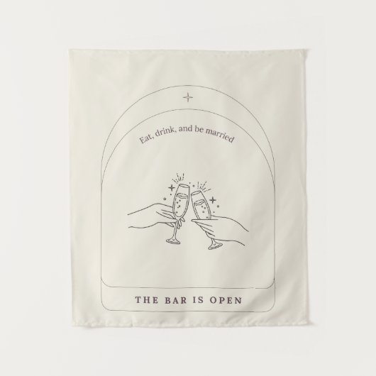 Tapijt Huwelijksbarborden Wandkleed (Voorkant)