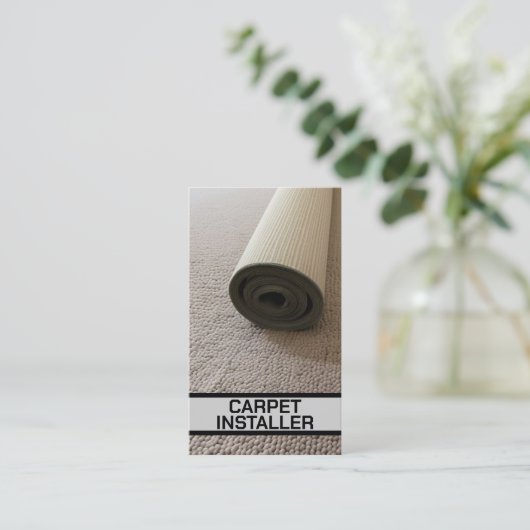 Tapijt Installateur Tapijt Roll Visitekaartje (Staand voorkant)