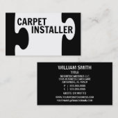 Tapijt Installer Puzzle Piece Visitekaartje (Voorkant / Achterkant)