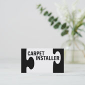 Tapijt Installer Puzzle Piece Visitekaartje (Staand voorkant)