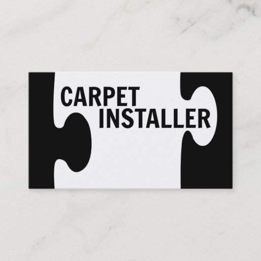 Tapijt Installer Puzzle Piece Visitekaartje (Voorkant)