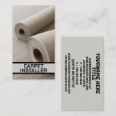 Tapijt Installer Tapijt Rolls Visitekaartje (Voorkant / Achterkant)