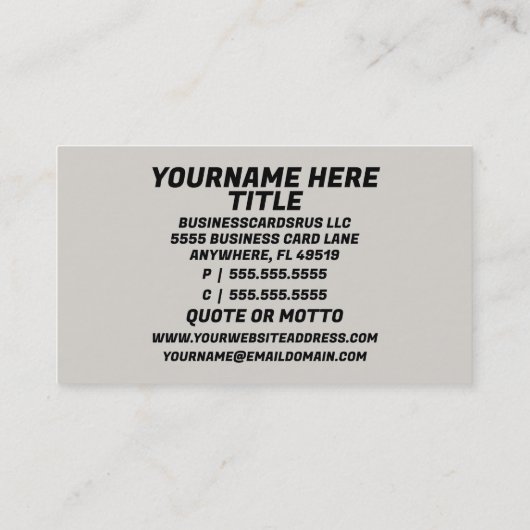 Tapijt Installer Tapijt Rolls Visitekaartje (Achterkant)