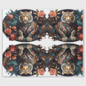 Tapijt Leeuw & Bloemen Cadeaupapier (Vlak)