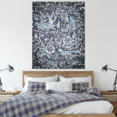 Tapijt look groot blauw wit bos dierlijke kunst canvas afdruk (Insitu (Slaapkamer))