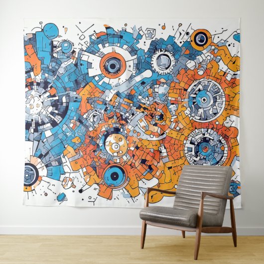 tapijt met V-puls 2 Wandkleed (In Situ (horizontaal))