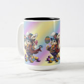  tapijt paasbunny Mok koffie (Voorkant links)