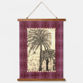 Tapijt - Palmboom Sepia Hangend Wandkleed