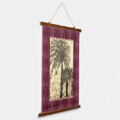 Tapijt - Palmboom Sepia Hangend Wandkleed (Gebogen)
