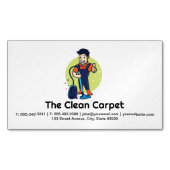 Tapijt reiniger | Huishoudelijke diensten Magnetisch Visitekaartje (Voorkant)