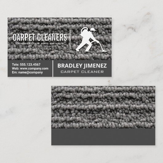 Tapijt Reiniger | Tapijt Kleed Close-up Visitekaartje (Voorkant / Achterkant)