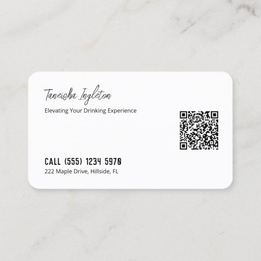 Tapijt schoonmaken Custom QR Visitekaartje (Achterkant)