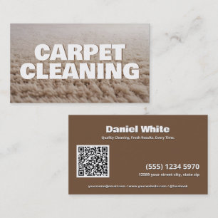 Tapijt schoonmaken Custom QR Visitekaartje