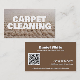 Tapijt schoonmaken Custom QR Visitekaartje