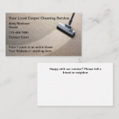 Tapijt schoonmaken Service Budget Visitekaartjes (Voorkant / Achterkant)