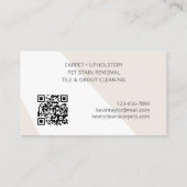 Tapijt schoonmaken Visitekaartje (Achterkant)