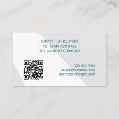 Tapijt schoonmaken Visitekaartje (Achterkant)