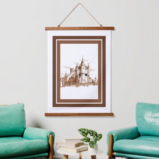 Tapijt - Spaans Kasteel Hangend Wandkleed (Woonkamer)