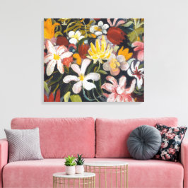 Tapijt van Bloemen | Auguste Macke | Canvas Afdruk