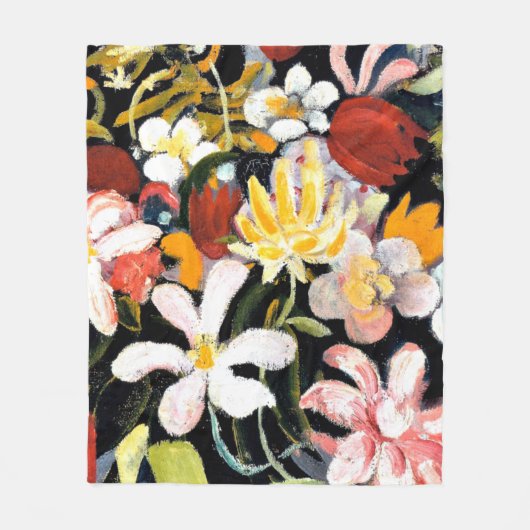Tapijt van Bloemen Fleece Deken (Voorkant)