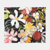 Tapijt van Bloemen Fleece Deken (Voorkant (Horizontaal))